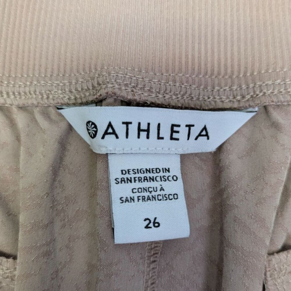 Athleta Womens Pull On  Ankle Pants Size 26 Brooklyn Textured Blush Pink - Picture 7 of 10